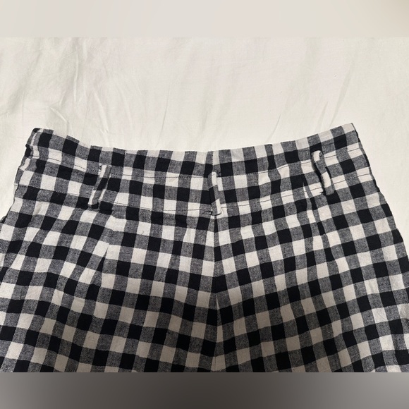 Zara Black and White Plaid Print High Waisted Shorts Size Medium - Picture 6 of 7